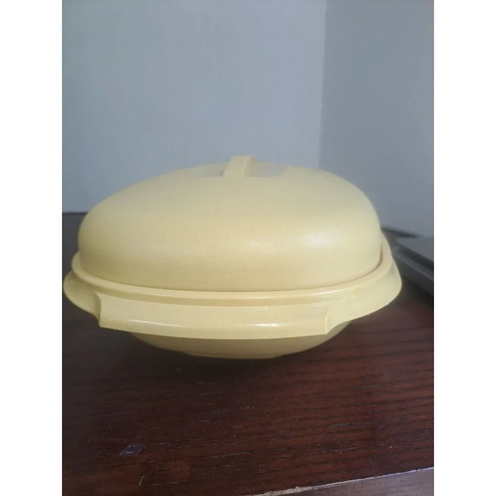 Vtg 1970s Tupperware 3peice Vegetable/Rice Steamer Set Harvest Gold 1273-5